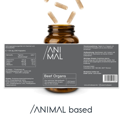 Rinderorgane Kapseln - Grass Fed Beef Organs EVERSTACK®